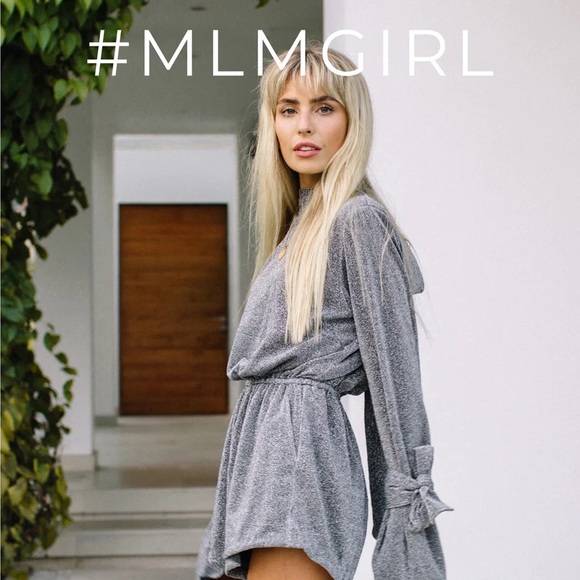 NWT MLM Label Silver Lurex Sintra Romper - Picture 2 of 8